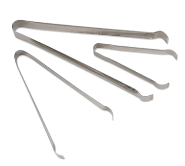 Browne 57531 1-Piece Stainless Steel Ice/Pom Tongs 9" - Image 2