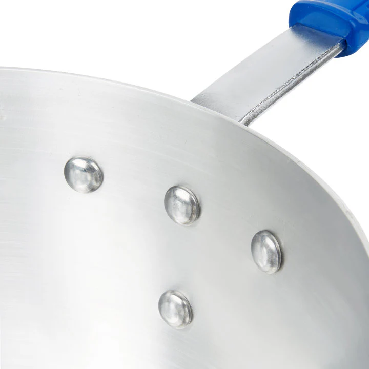 Vollrath 4350 Wear-Ever Tapered Aluminum Sauce Pan with Blue Silicone Cool Handle-10 Qt. - Image 2