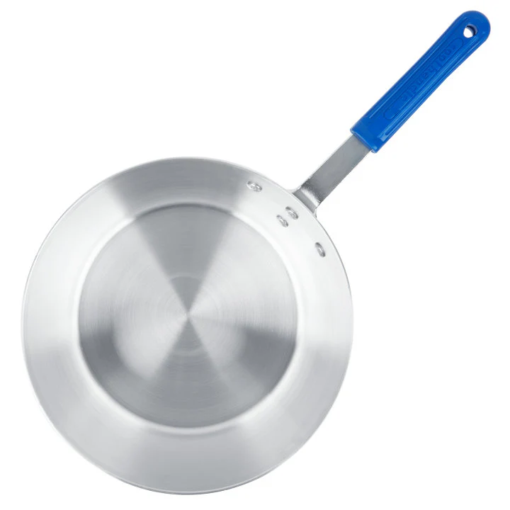 Vollrath 4350 Wear-Ever Tapered Aluminum Sauce Pan with Blue Silicone Cool Handle-10 Qt. - Image 4