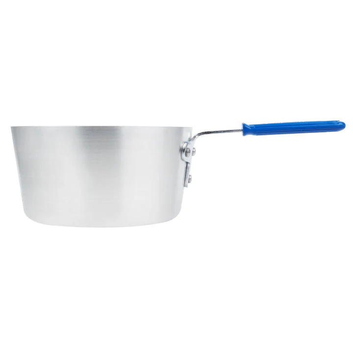 Vollrath 4350 Wear-Ever Tapered Aluminum Sauce Pan with Blue Silicone Cool Handle-10 Qt. - Image 5