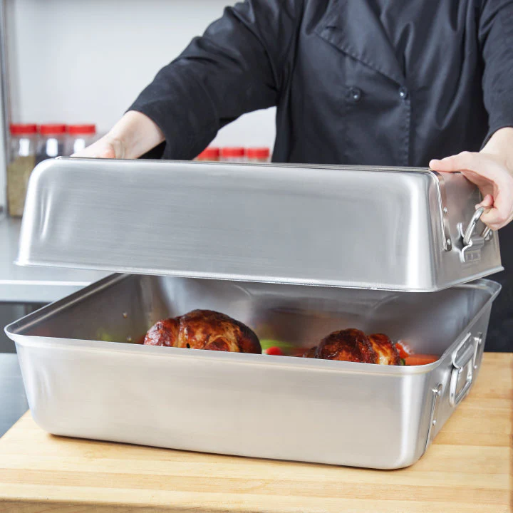 Vollrath 4482 Wear-Ever Aluminum Roaster Pan(11.5 Qt) - 20 1/8" x 16 1/8" x 4 1/2" - Image 2