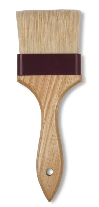Vollrath 463 Boar Bristle Pastry Brush with Wooden Handle- 3"W