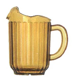 Vollrath 6010-16 Tuffex I Deluxe Three-Lipped Pitcher 60 oz - Amber