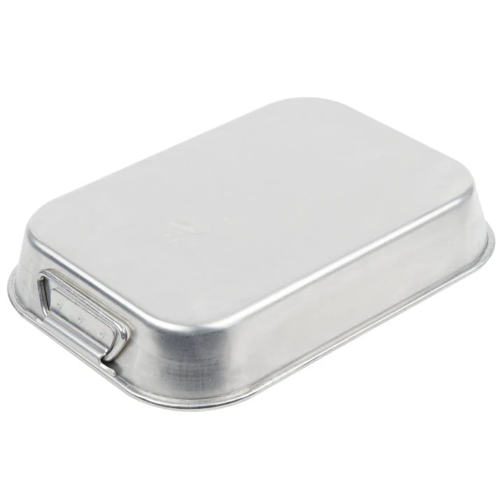 Vollrath 4412 Wear-Ever Aluminum Baking and Roasting Pan with Handles (4.5 Qt. )- 13 1/4" x 9 3/4" x 2 1/4" - Image 2