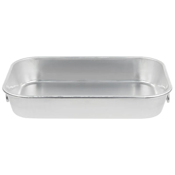 Vollrath 4412 Wear-Ever Aluminum Baking and Roasting Pan with Handles (4.5 Qt. )- 13 1/4" x 9 3/4" x 2 1/4" - Image 4