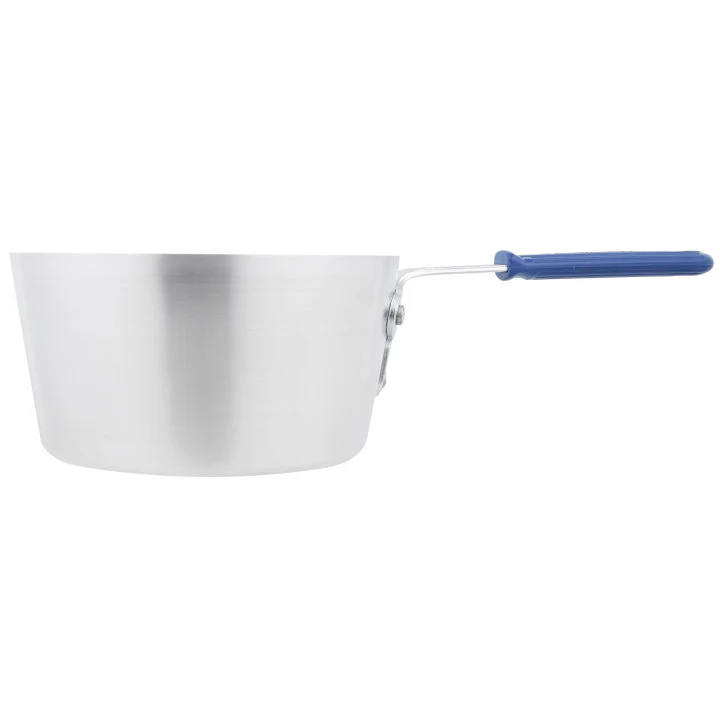Vollrath 4347 Wear-Ever Tapered Aluminum Sauce Pan with Blue Silicone Cool Handle-7 Qt. - Image 5