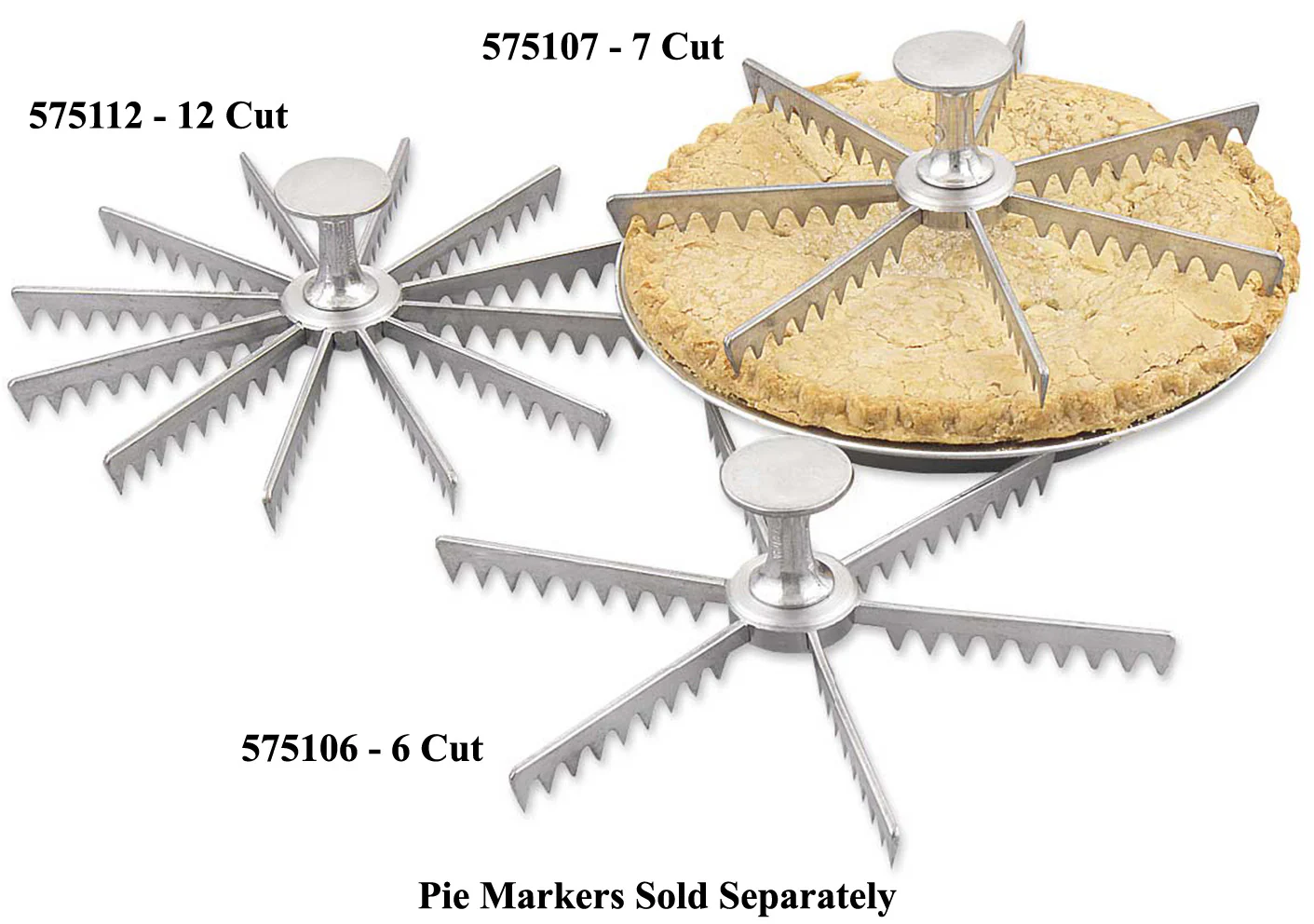 Browne 575108 Cast Aluminum 8 Cut Pie Marker - Image 2