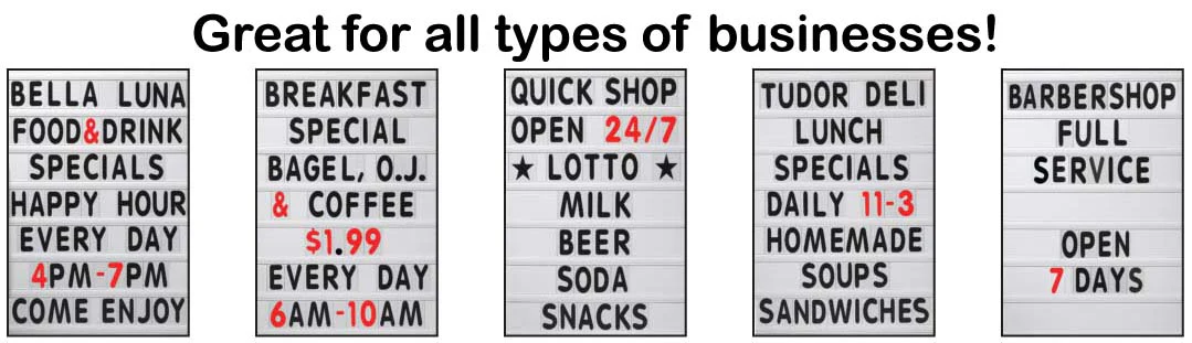 AARCO RAF-1 Roll A-Frame Two Sided Sidewalk Sign with White Letterboard and Characters 24" x 36" - Image 6