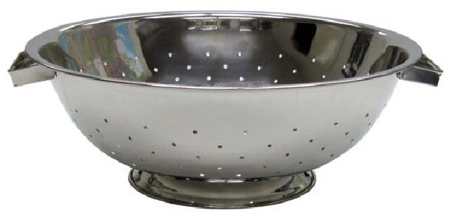Adcraft COL-14 Stainless Steel Colander with Side Handles & Footed Base 13 qt.