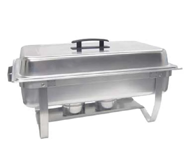 Adcraft FCD-8 Stainless Steel Chafer with Folding Stand 8 qt. - Full Size