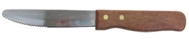 Adcraft WSK-60/B Gaucho Jumbo Rounded Tip Steak Knife with Wood Handle 10" - 12/Box