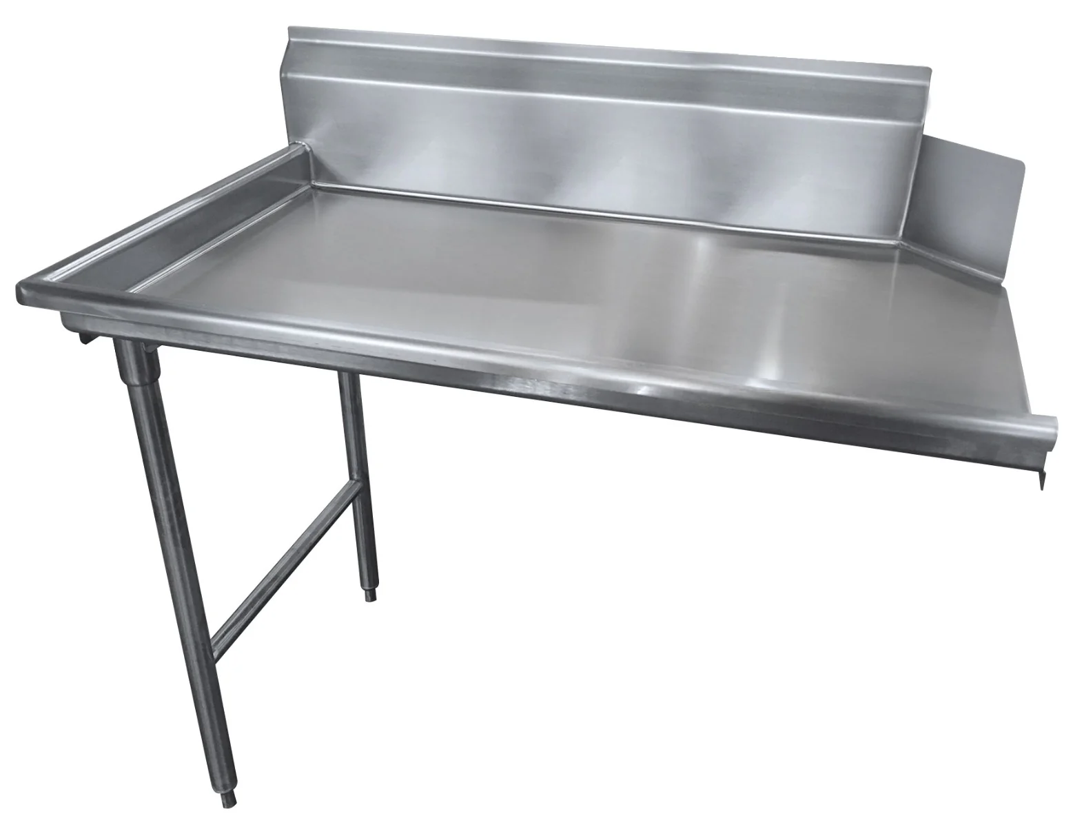Advance Tabco DTC-S70-48L-X Special Value Stainless Steel Straight Clean Dishtable 47" x 30" x 34"H - Right-to-Left