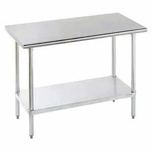 Advance Tabco ELAG-303-X Special Value Stainless Steel Work Table with Adjustable Galvanized Undershelf and Legs 36" x 30" - Image 2