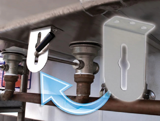 Advance Tabco K-4 Lever Waste Drain Twist Handle Support Bracket - Image 2
