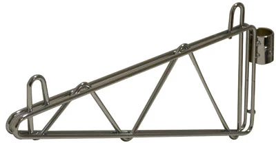Advance Tabco SB-18 Special Value Single Mount Chrome Plated Wire Shelving Wall Bracket 18" - Image 2
