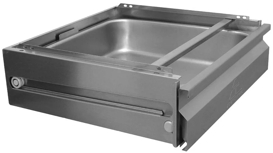 Advance Tabco SHD-1520 Stainless Steel Heavy Duty Self-Closing Integral Slide Drawer with 15" x 20" x 5" Deep Drawer Pan Insert