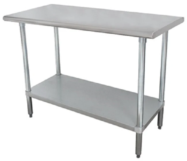 Advance Tabco SS-247 Stainless Steel Work Table with Adjustable Undershelf 84" x 24"