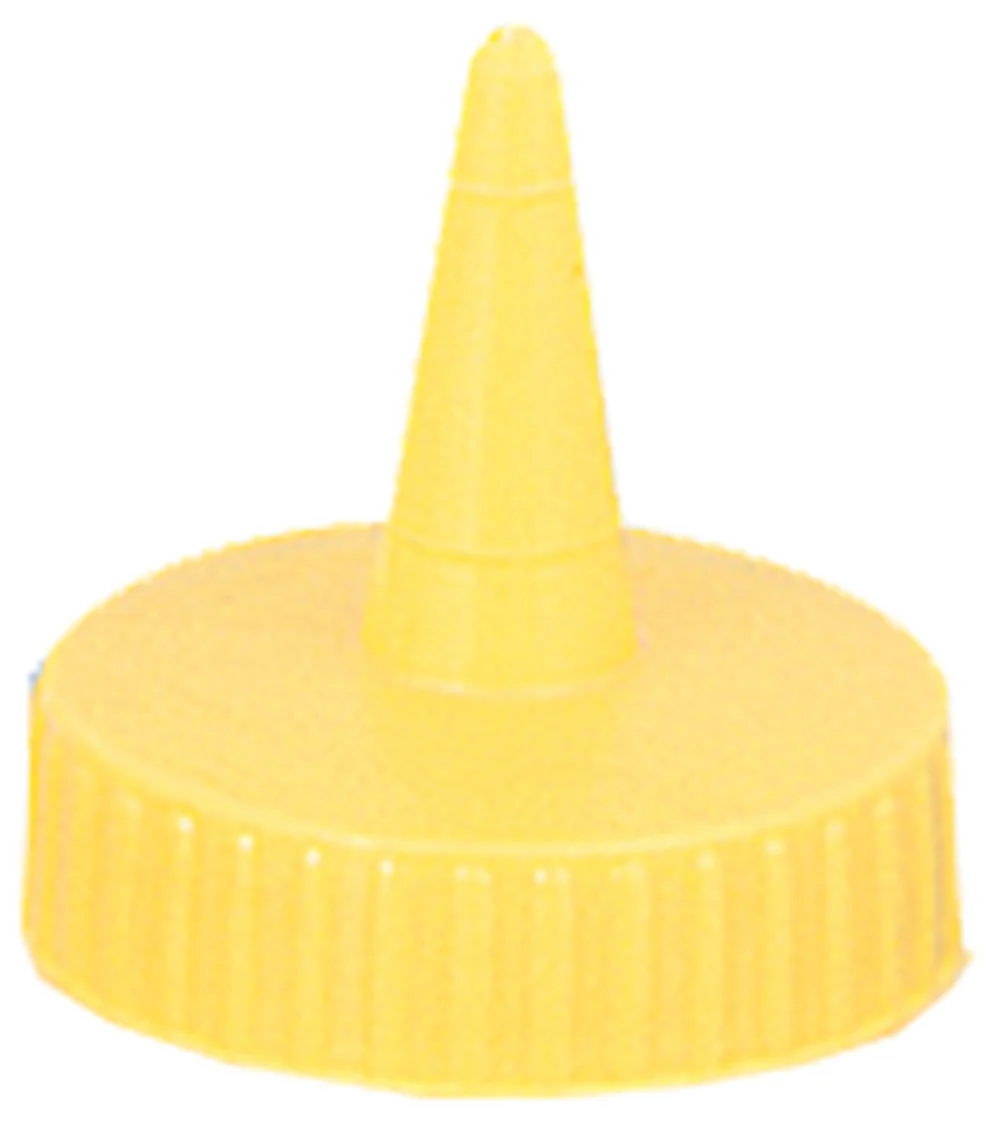 Browne 11012102T Replacement Squeeze Bottle No-Drip Top - Yellow