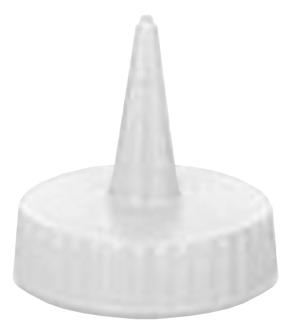 TableCraft 100TC Sani-Cap Tiptop Replacement Squeeze Bottle Standard Cone Tip Cap with a 38 mm Opening - Clear - Image 2