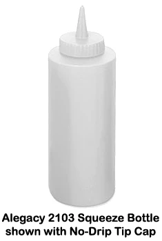 TableCraft 100TC Sani-Cap Tiptop Replacement Squeeze Bottle Standard Cone Tip Cap with a 38 mm Opening - Clear - Image 3