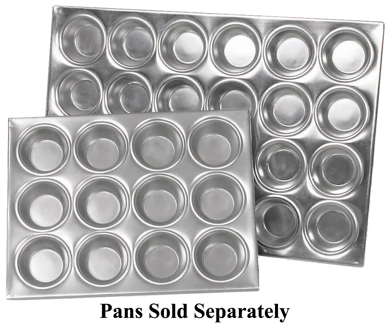Browne 5811612 Muffin / Cupcake Pan 10-3/4" x 14-1/10" x 1-1/5" - Holds 12 Cups - Image 3