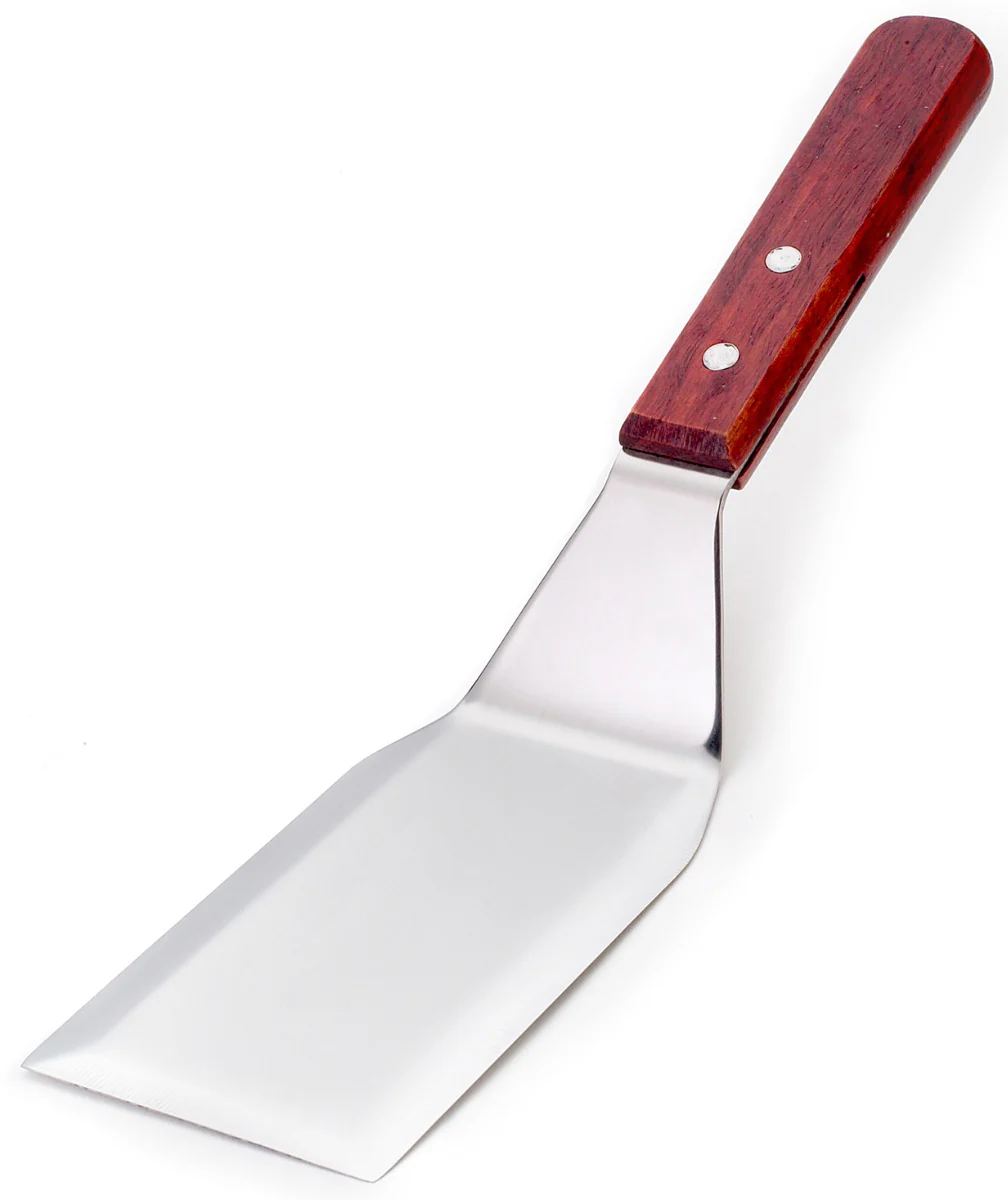 Browne 574315 Stainless Steel Solid Turner with 6"L x 2-3/4"W Blade & Hardwood Handle 11-1/2" OAL