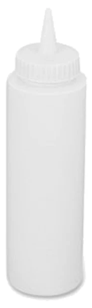 Browne 2403 Dressing Squeeze Bottle with No-Drip Tip 24 oz. - Clear - 12/Case - Image 2