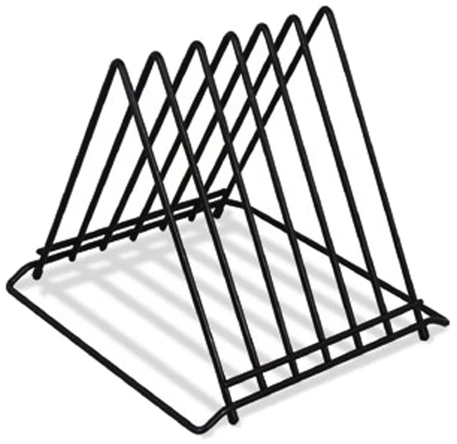 Browne 26099 Black Steel Wire Cutting Board Storage Rack - 10 Slots - Image 2