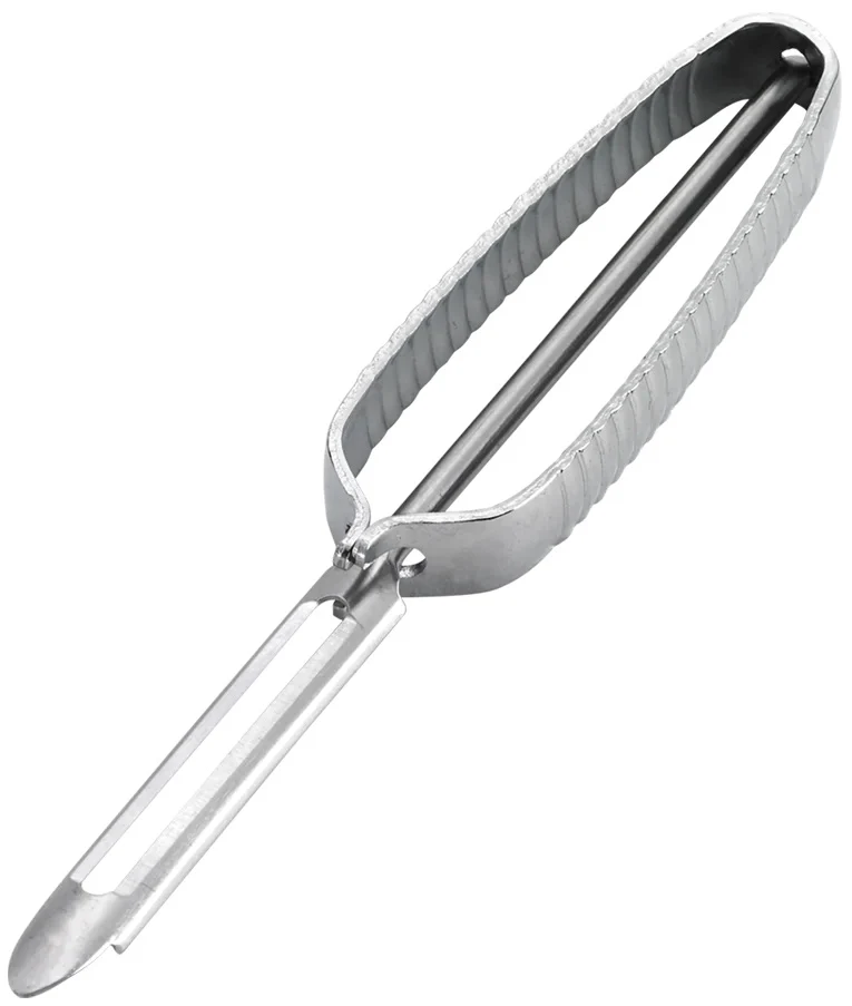 Browne 575690 Stainless Steel Fruit & Vegetable Peeler with 2-1/2" Double-Edge Floating Blade