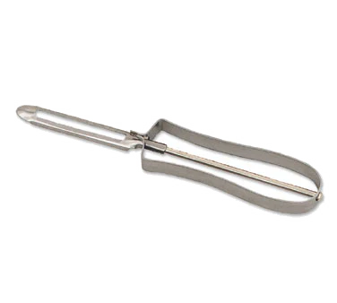 Browne 575690 Stainless Steel Fruit & Vegetable Peeler with 2-1/2" Double-Edge Floating Blade - Image 2