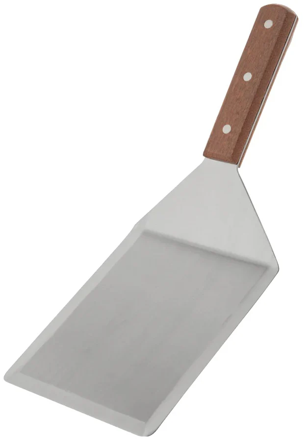 Browne 574318 Extra-Weight Stiff Stainless Steel Solid Turner with 5"L x 6"W Blade & Hardwood Handle 13" OAL