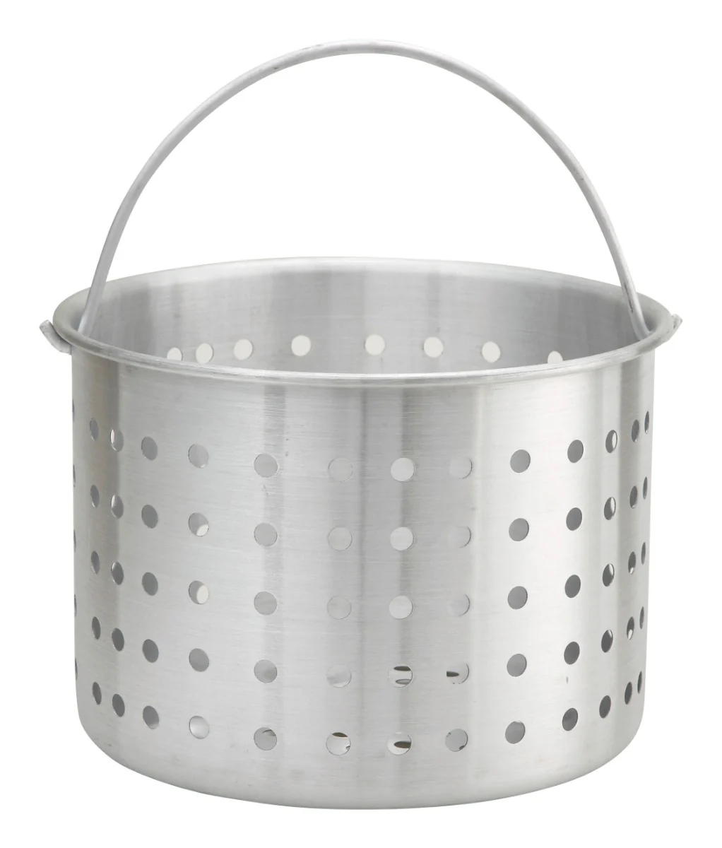 Winco ALSB-40 Aluminum Stock Pot Steamer Basket with Bail Handle 40 qt.