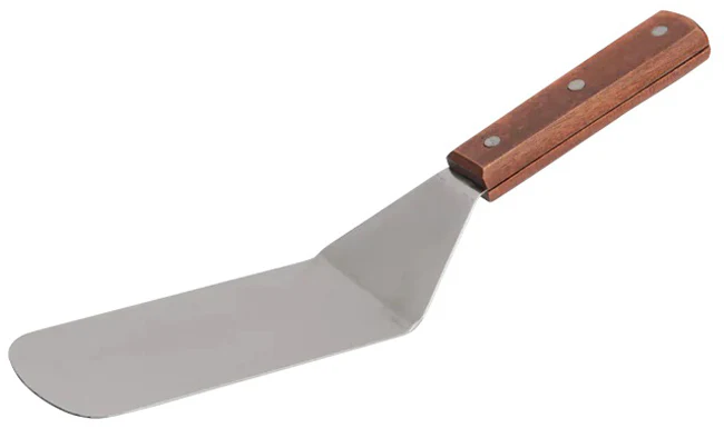 Browne 574314 Flexible Stainless Steel Solid Turner with 8"L x 3"W Blade & Hardwood Handle 14-1/2"