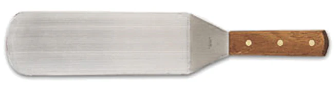 Browne 574314 Flexible Stainless Steel Solid Turner with 8"L x 3"W Blade & Hardwood Handle 14-1/2" - Image 2
