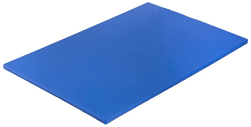 Browne 57361803 Color-Coded Medium Density Polyethylene Cutting Board 18" x 24" x 1/2" - Blue