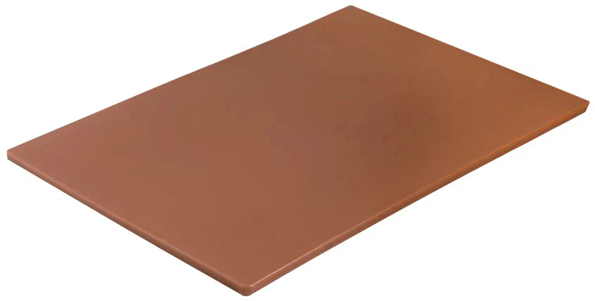 Browne 57361812 Color-Coded Medium Density Polyethylene Cutting Board 18" x 24" x 1/2" - Brown
