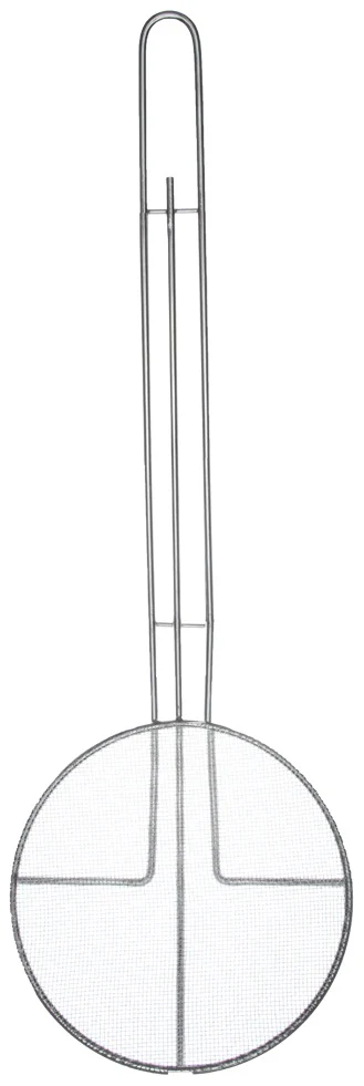 Browne 571923 Nickel-Plated Fine Mesh Round Skimmer with 6-1/2" dia. Blade and 14" Loop Handle - Image 2