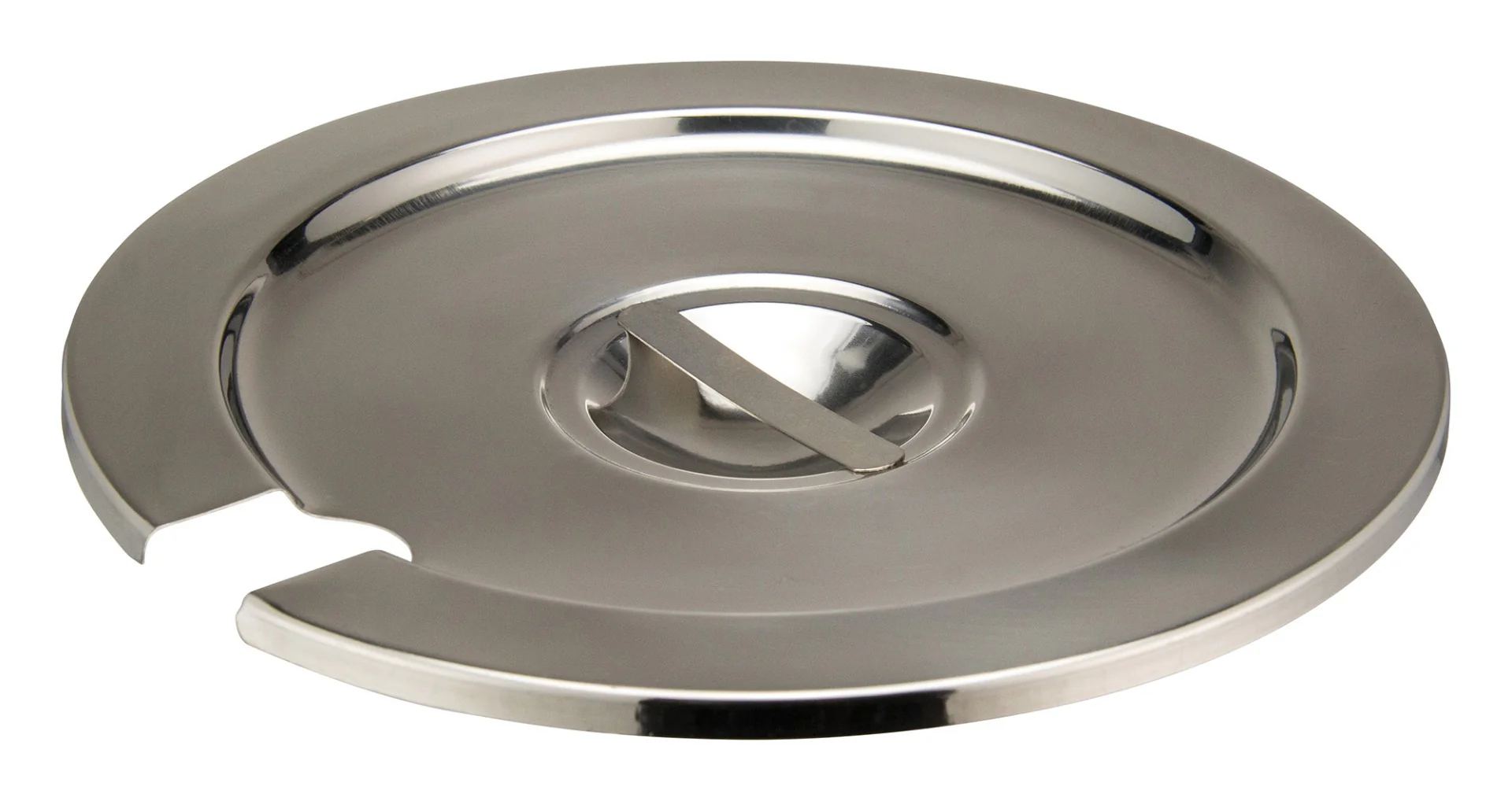 Winco INSC-7M Mirror Finish Stainless Steel Vegetable Inset Cover with Notch for 7 qt.