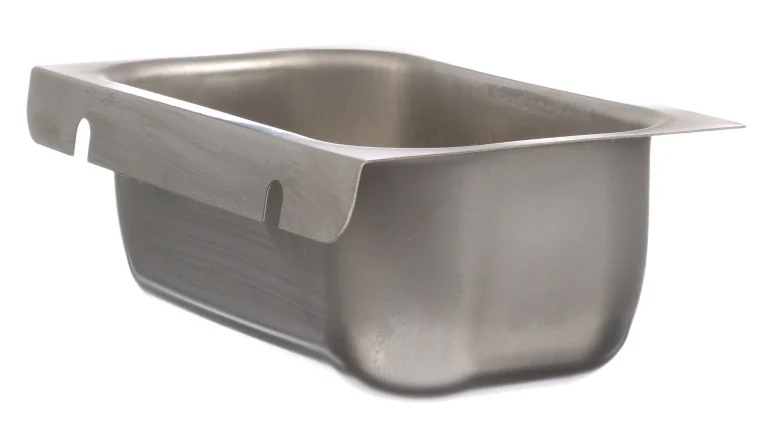 AllPoints 26-5388 Stainless Steel Grease Cup / Tray with Keyhole Stud Mount 6-3/4"L x 4"W x 2-1/2"D - Image 2