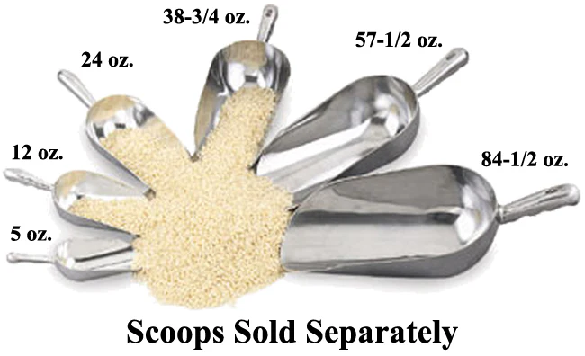 Browne 575405 Aluminum Round Bottom Scoop 84-1/2 oz. - Image 2