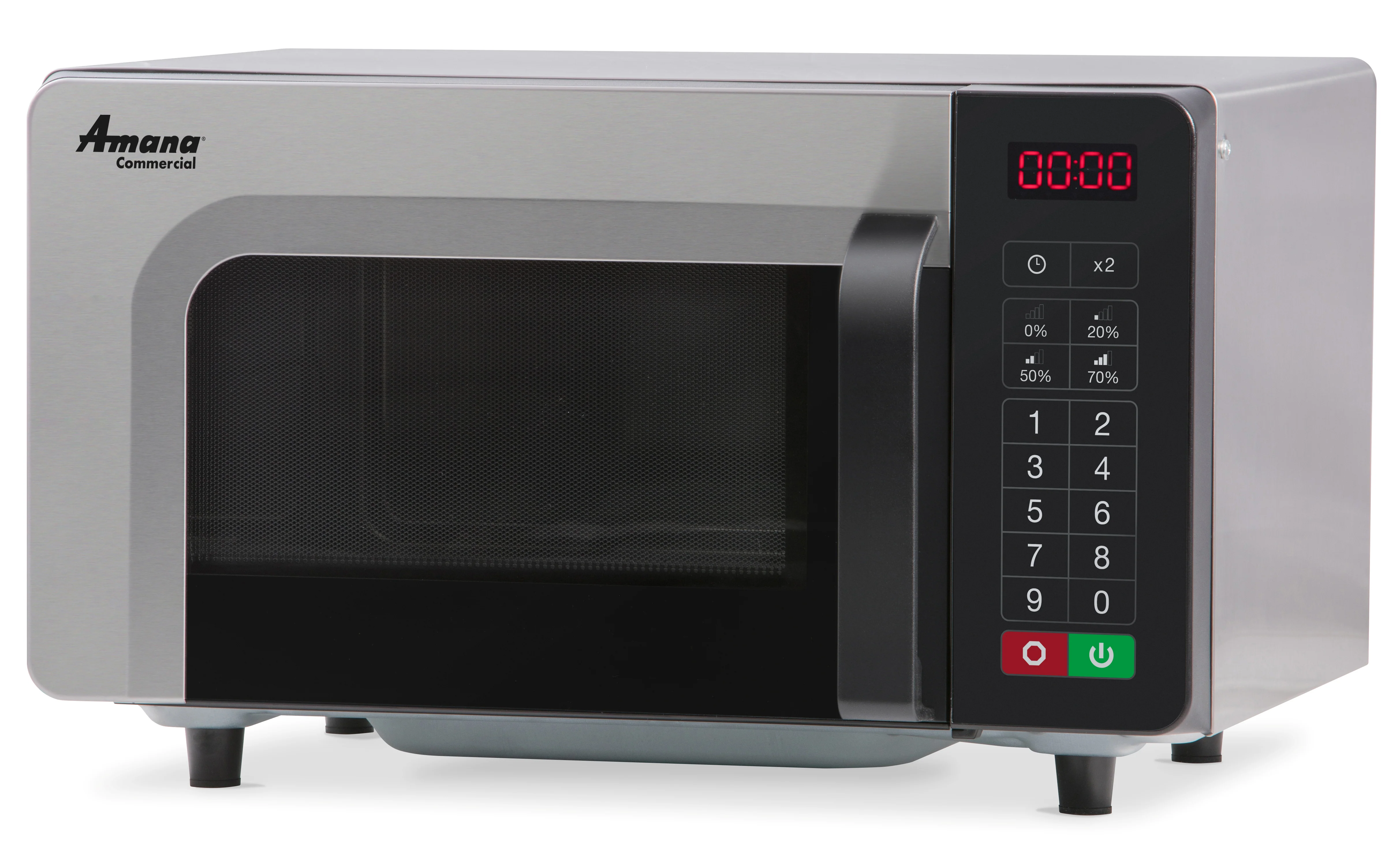 Amana RMS10TSA Stainless Steel Commercial Microwave with Push Button Controls - 120V, 1000W