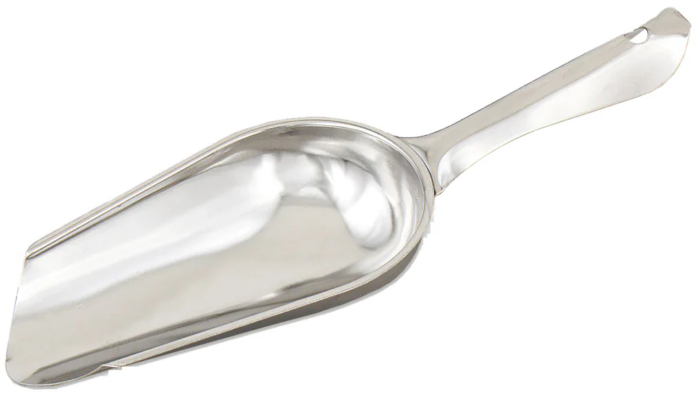 Browne 574214 Stainless Steel Wide Bar / Ice Scoop with Tapered Tip 3-1/4" oz.