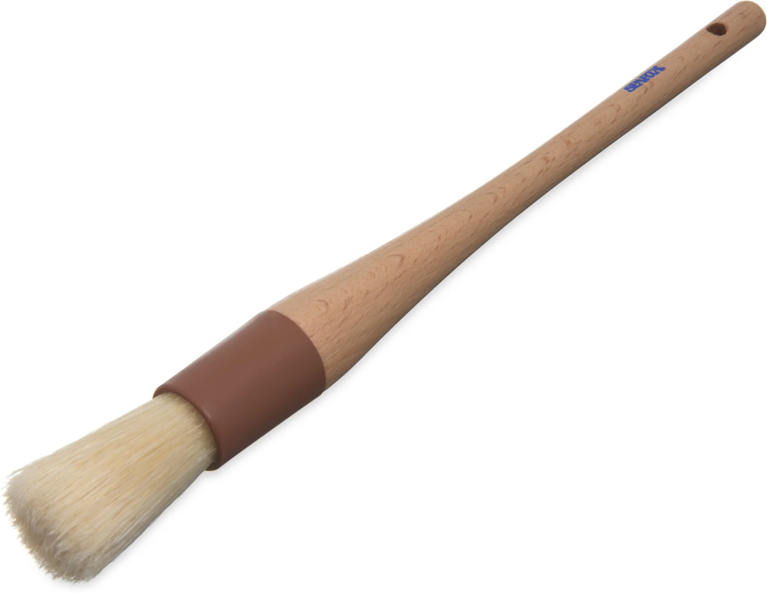Carlisle 4038000 Sparta Chef Series Round Pastry / Basting Brush with 1"Dia. Boar Bristles & 8-1/4" Wood Handle