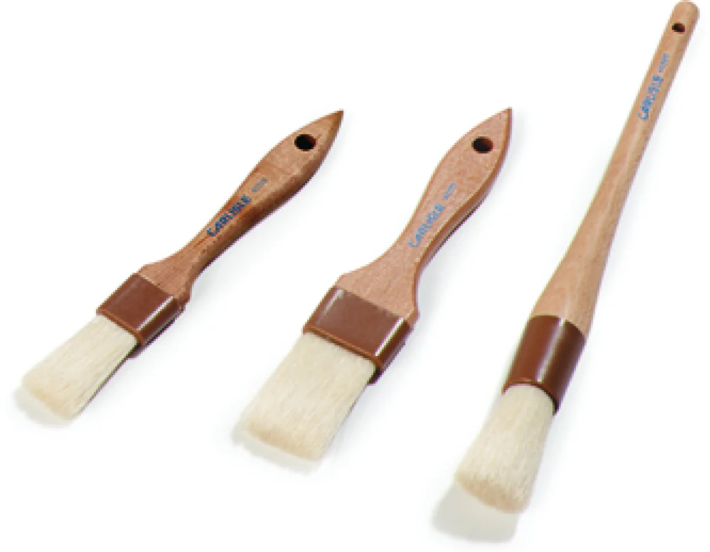 Carlisle 4038000 Sparta Chef Series Round Pastry / Basting Brush with 1"Dia. Boar Bristles & 8-1/4" Wood Handle - Image 5