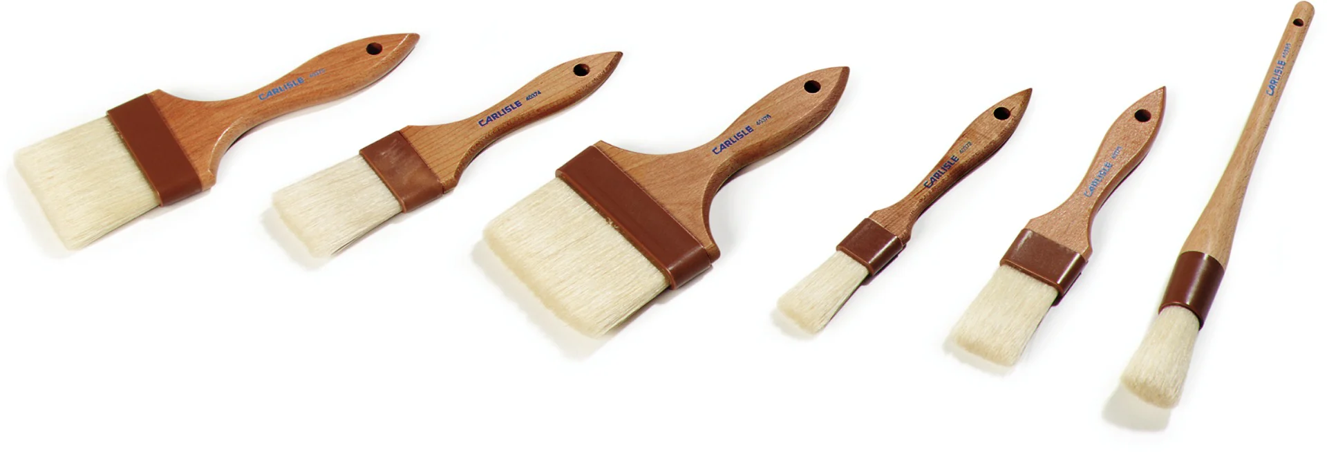 Carlisle 4038000 Sparta Chef Series Round Pastry / Basting Brush with 1"Dia. Boar Bristles & 8-1/4" Wood Handle - Image 6