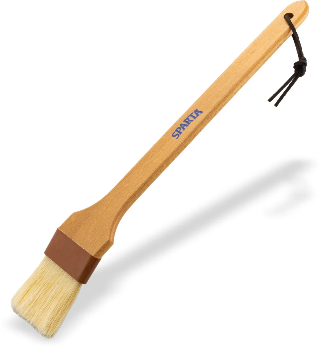 Carlisle 4037000 Sparta Chef Series 45° Angled Pastry / Basting Brush with 2"W Boar Bristles & 12" Wood Handle