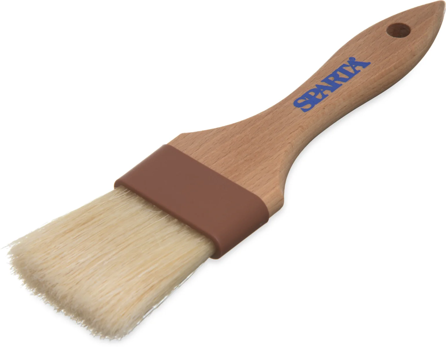Carlisle 4037400 Sparta Chef Series Flat Pastry / Basting Brush with 2"W Boar Bristles & 5-1/4" Wood Handle