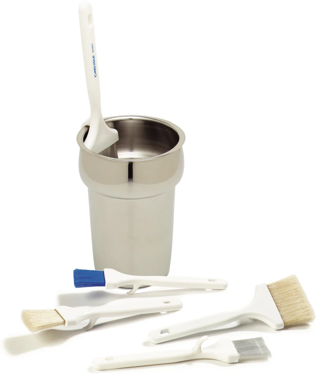 Carlisle 4037800 Sparta Meteor Flat Pastry / Basting Brush with 2"W Boar Bristles & Plastic Handle with Hook - White - Image 10