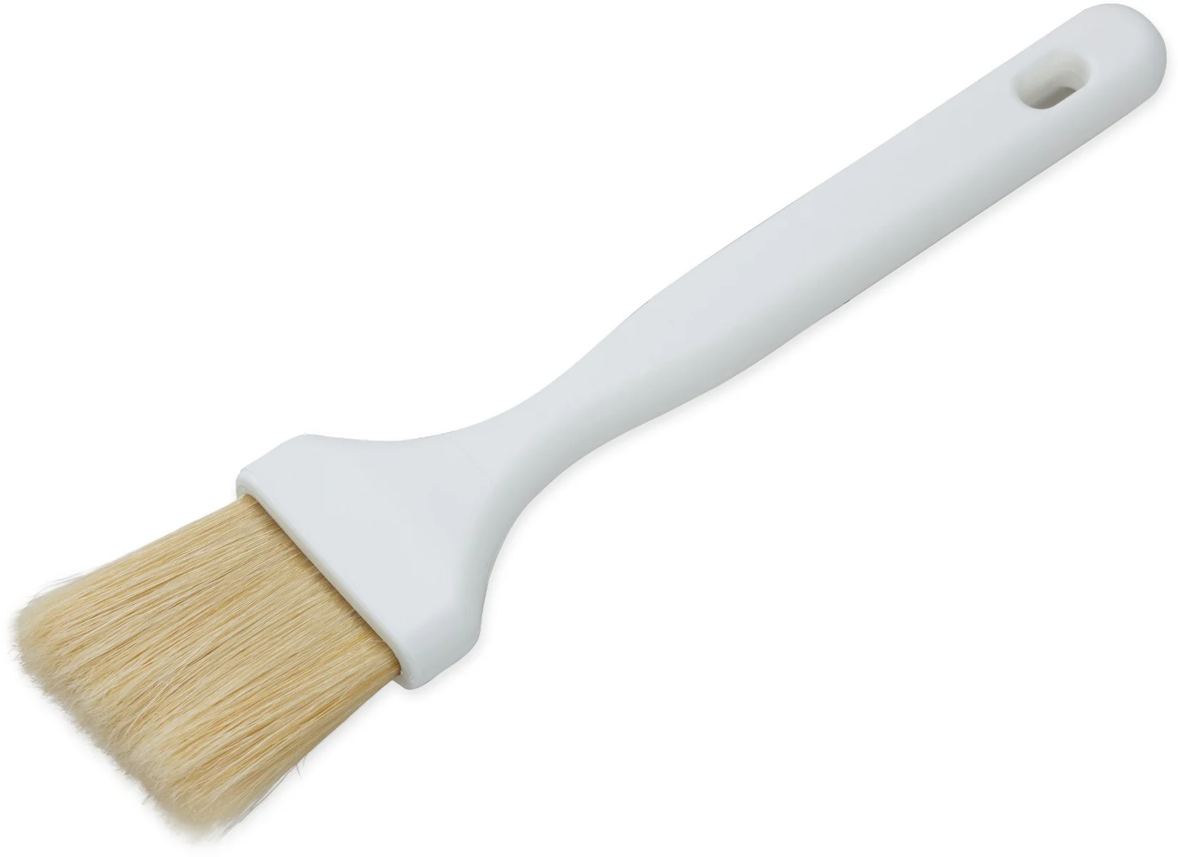 Carlisle 4037800 Sparta Meteor Flat Pastry / Basting Brush with 2"W Boar Bristles & Plastic Handle with Hook - White - Image 2