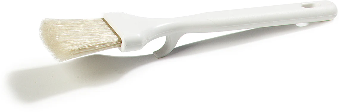 Carlisle 4037800 Sparta Meteor Flat Pastry / Basting Brush with 2"W Boar Bristles & Plastic Handle with Hook - White - Image 5